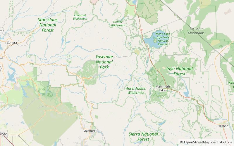 babcock lake yosemite nationalpark location map