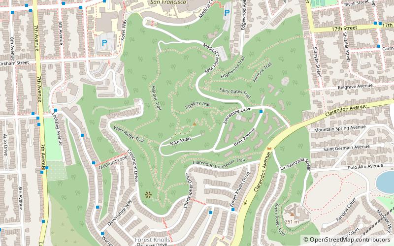 Mount Sutro location map