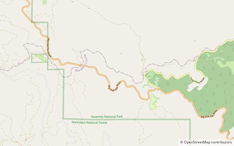 Crane Flat Fire Lookout location map