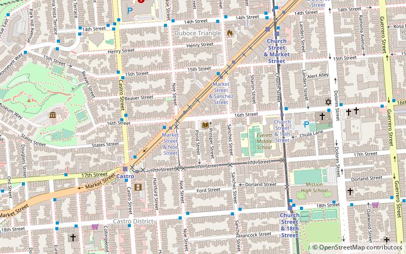 San Francisco Public Library - Eureka Valley/Harvey Milk Memorial Branch location map