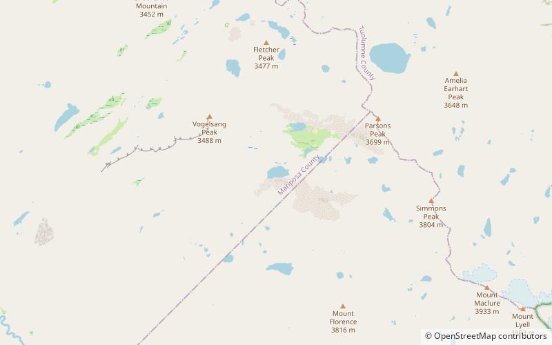 bernice lake park narodowy yosemite location map