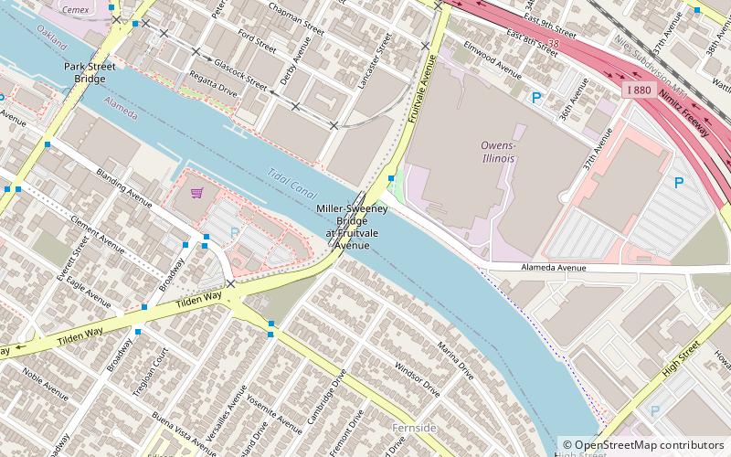Fruitvale Bridge location map