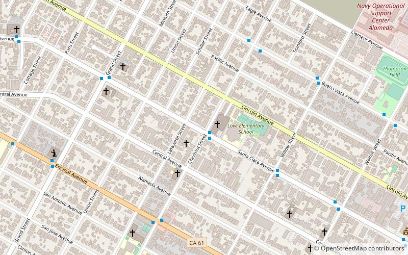 First Presbyterian Church of Alameda location map