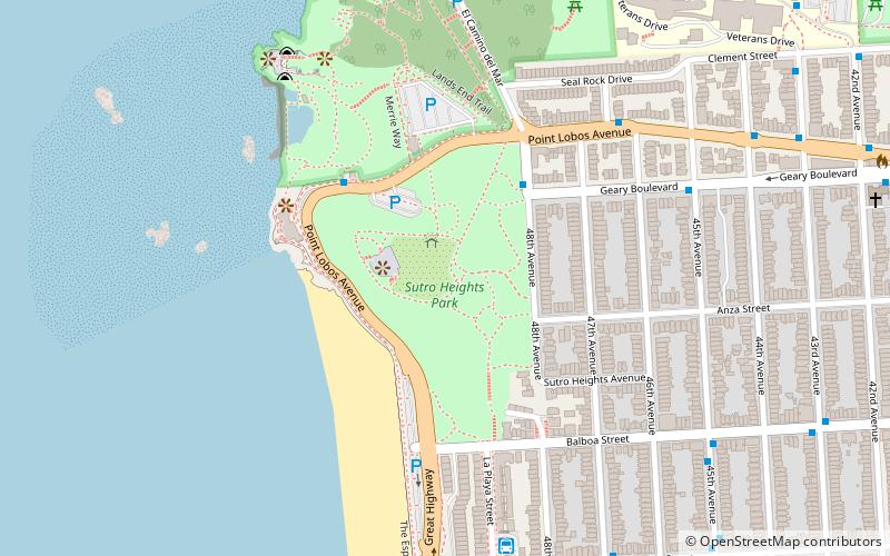 Sutro Heights Park location map