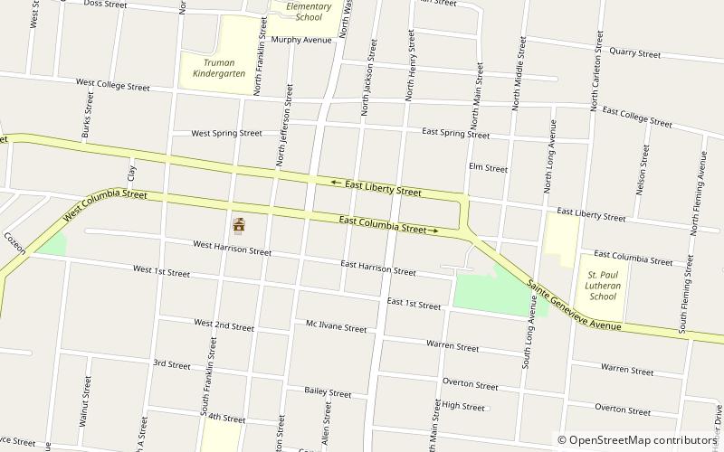 East Columbia Historic District location map