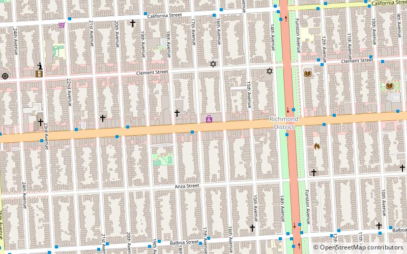Geary Boulevard location map