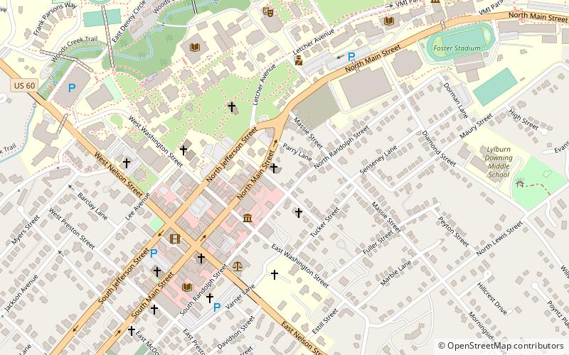Lexington Historic District location map