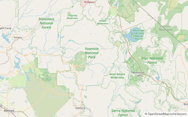 pywiack cascade park narodowy yosemite location map