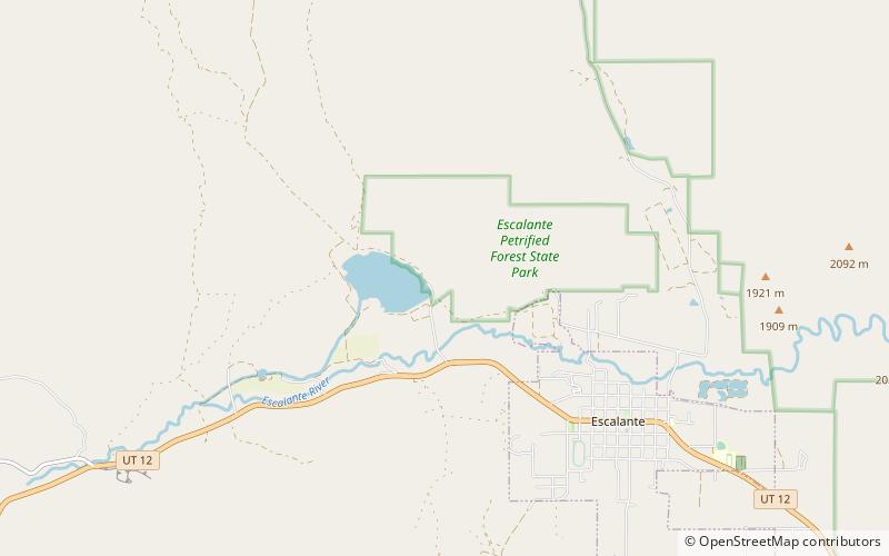 Park stanowy Escalante Petrified Forest location map