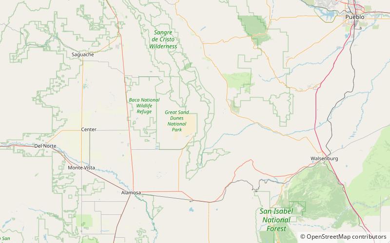 indian grove great sand dunes nationalpark location map