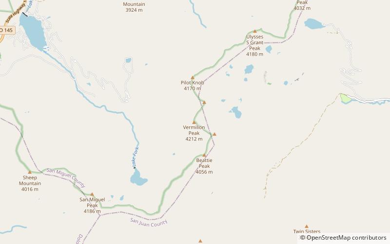 Vermilion Peak location map