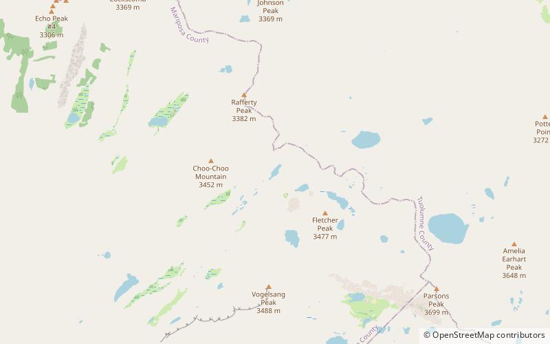 lac boothe parc national de yosemite location map