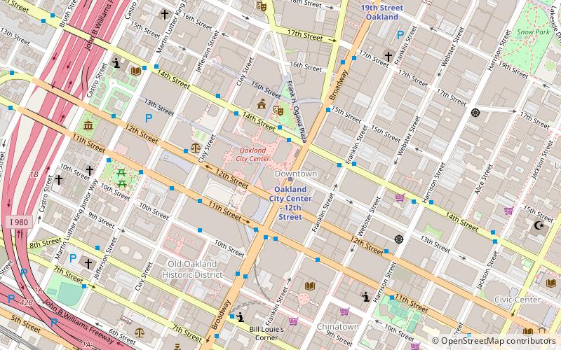 Downtown Oakland location map