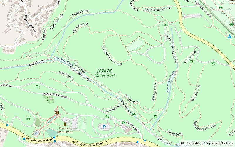 Joaquin Miller Park location map