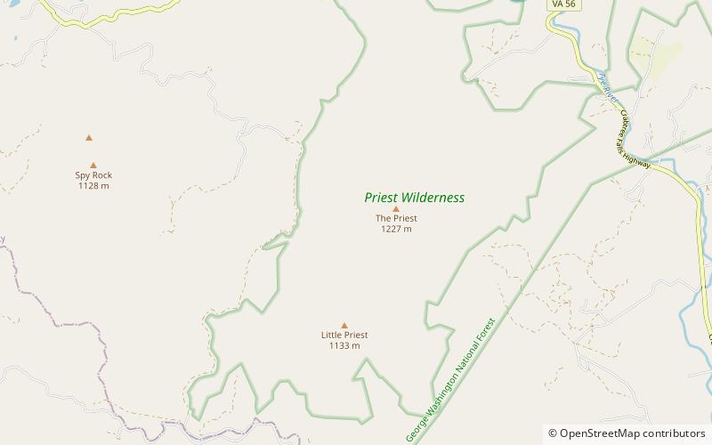 Priest Wilderness location map