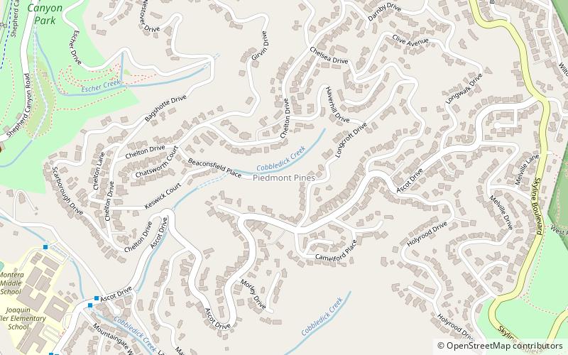 piedmont pines oakland location map