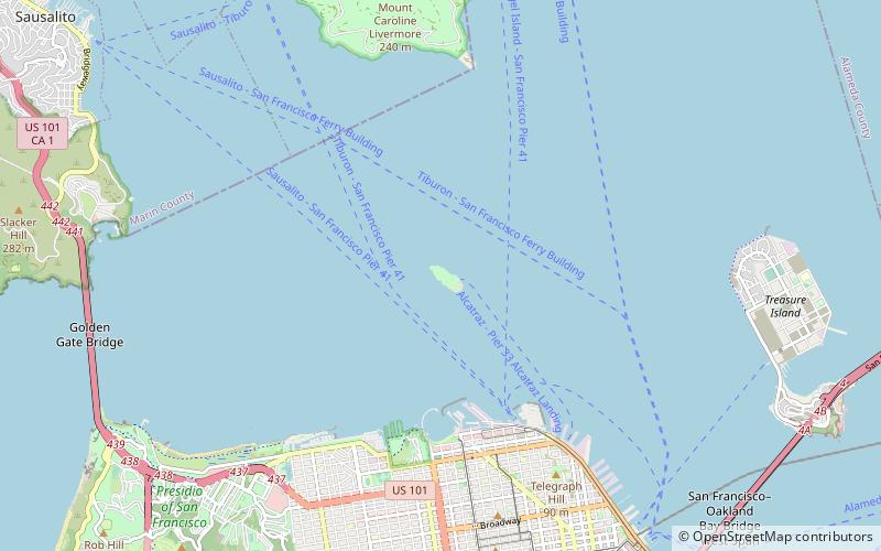 Alcatraz Morgue location map