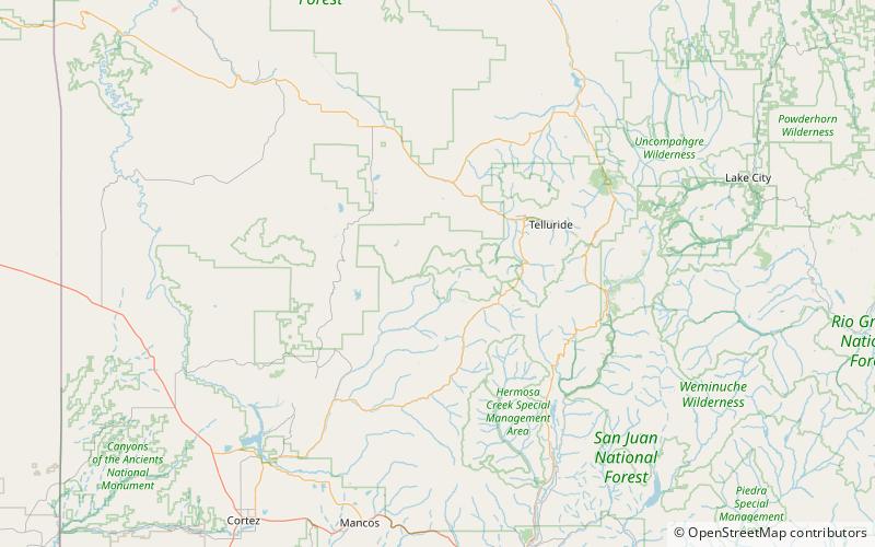Dolores Peak location map