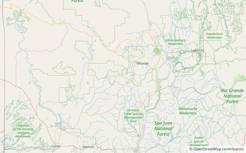 Gladstone Peak location map