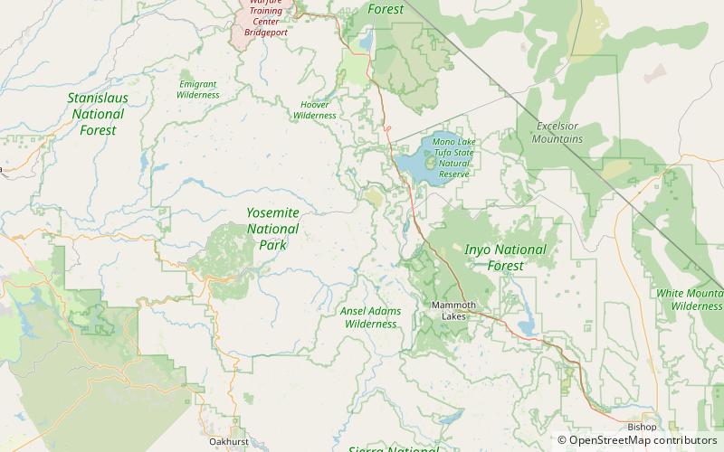 bingaman lake park narodowy yosemite location map