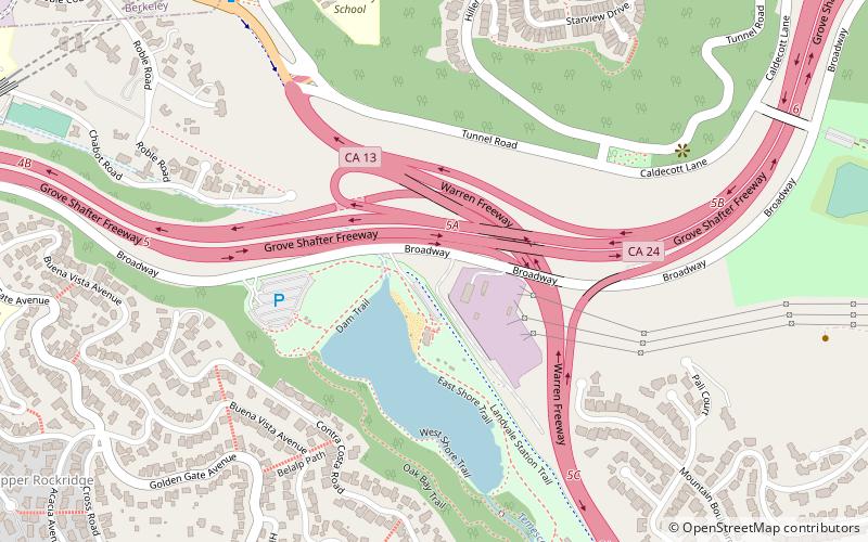 Lake Temescal location map