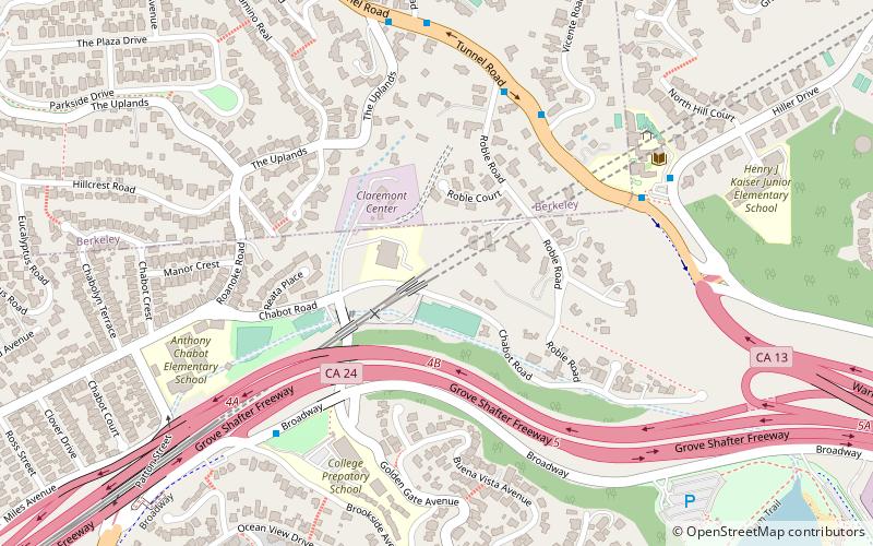 Berkeley Hills Tunnel location map