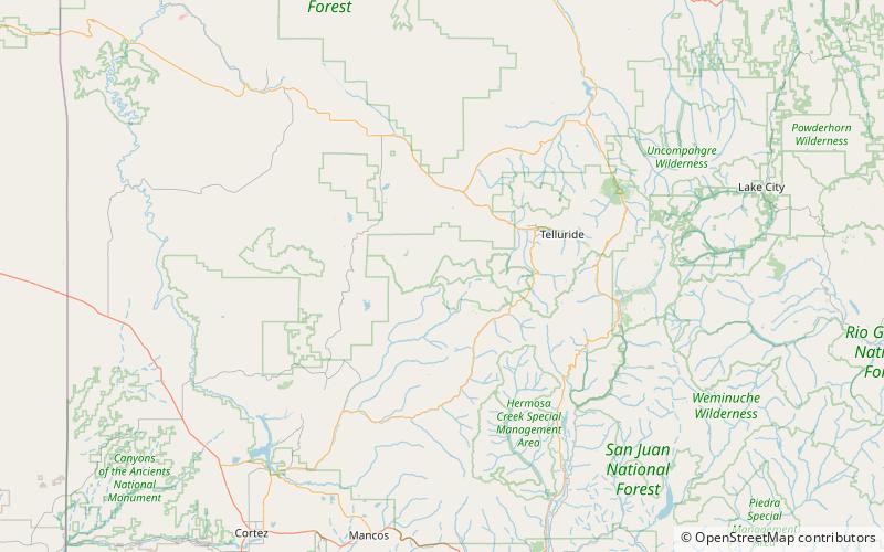 middle peak lizard head wilderness location map