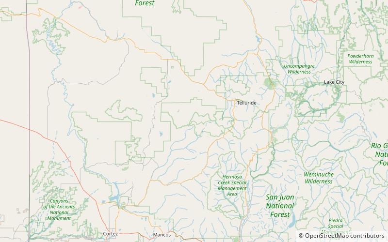 Middle Peak location map