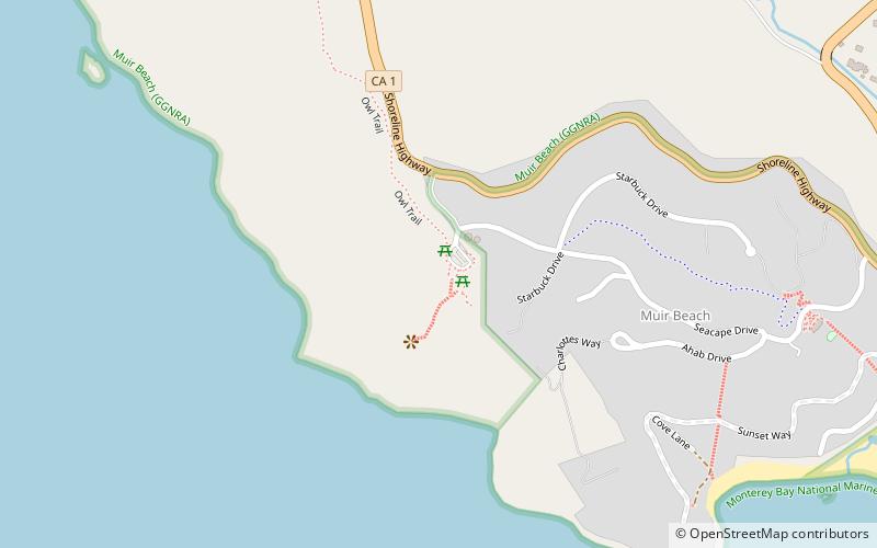 muir beach overlook mill valley location map