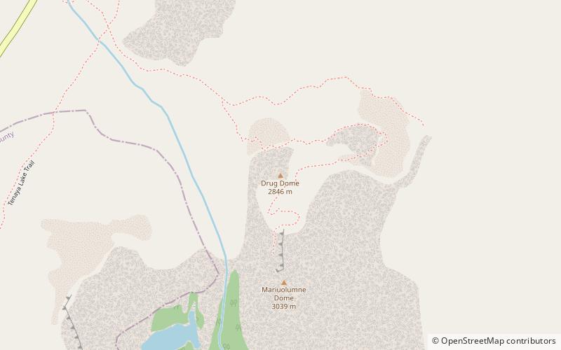 drug dome yosemite nationalpark location map