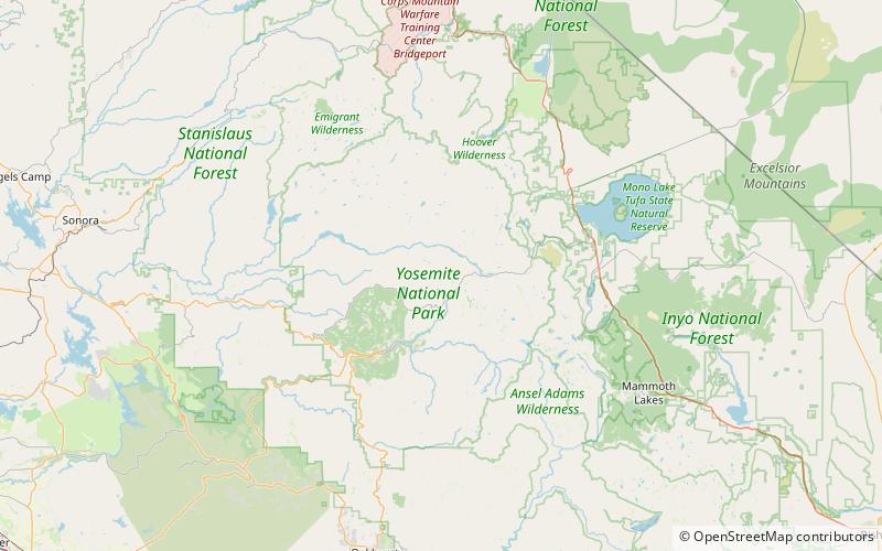 tuolumne peak yosemite nationalpark location map