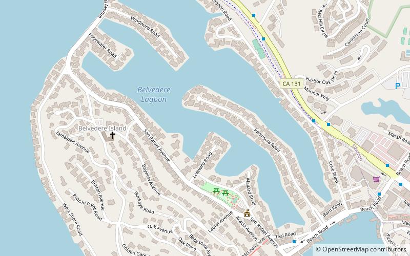 Belvedere Lagoon location map