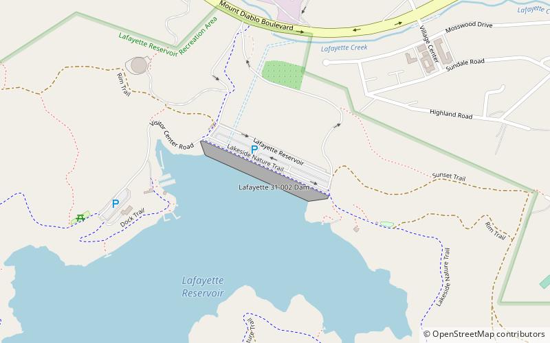 Lafayette Reservoir location map