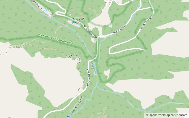 muir woods shuttle park stanowy mount tamalpais location map