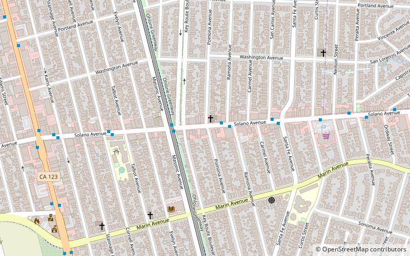 solano avenue berkeley location map