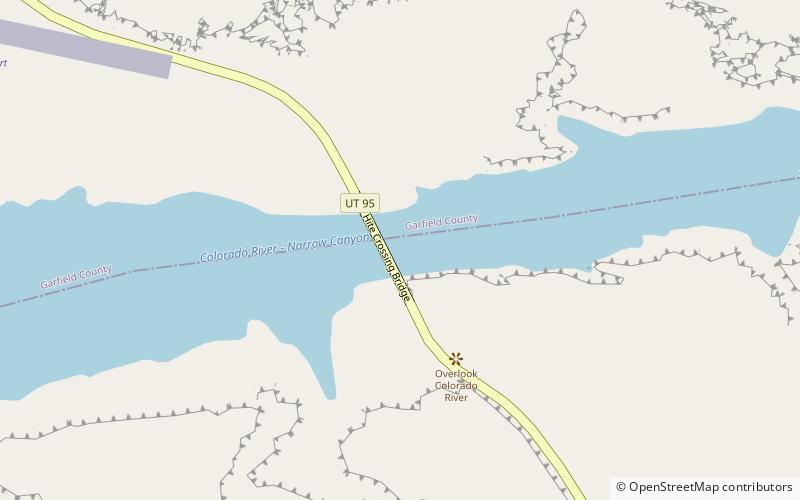 Hite Crossing Bridge location map