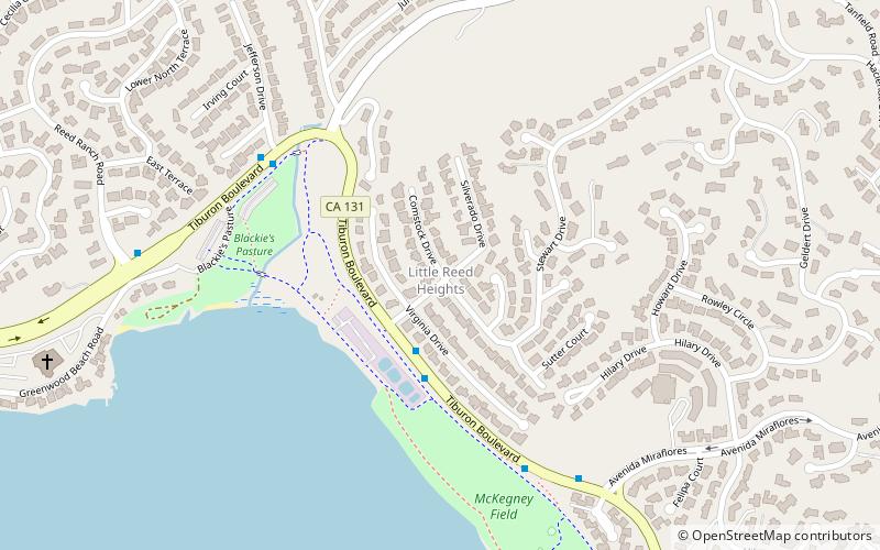 little reed heights tiburon location map