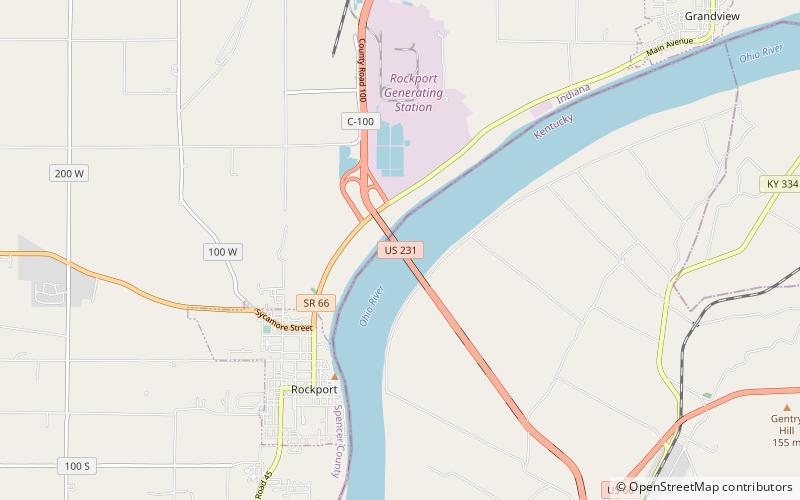 William H. Natcher Bridge location map