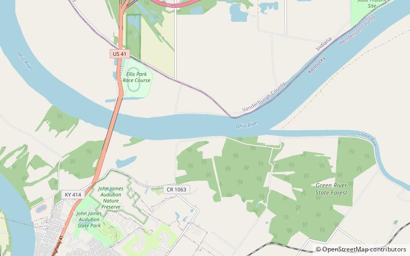 Interstate 69 Ohio River Bridge location map