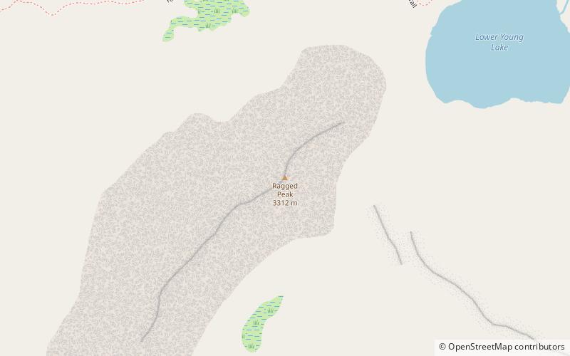 Ragged Peak location map