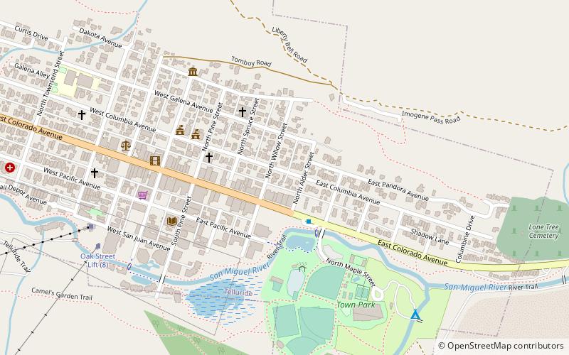 Telluride Historic District location map