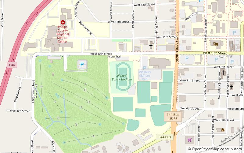 Allgood–Bailey Stadium location map