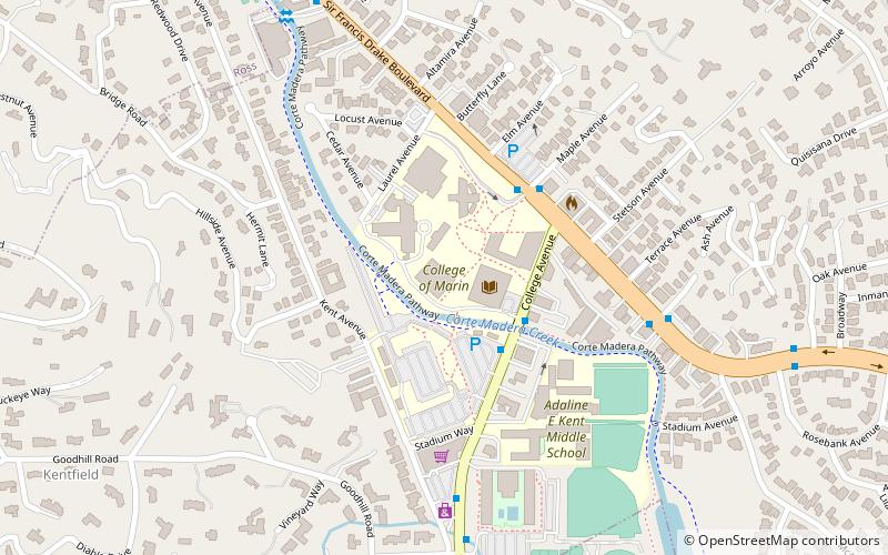 college of marin san rafael location map
