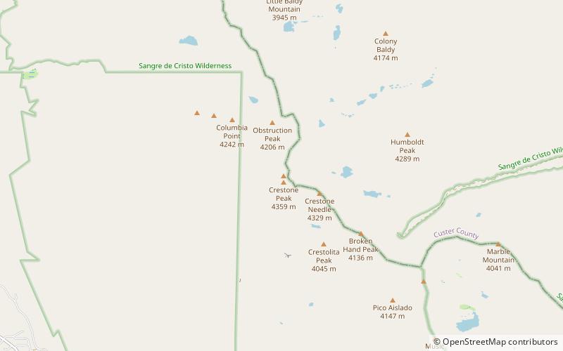 Crestones location map