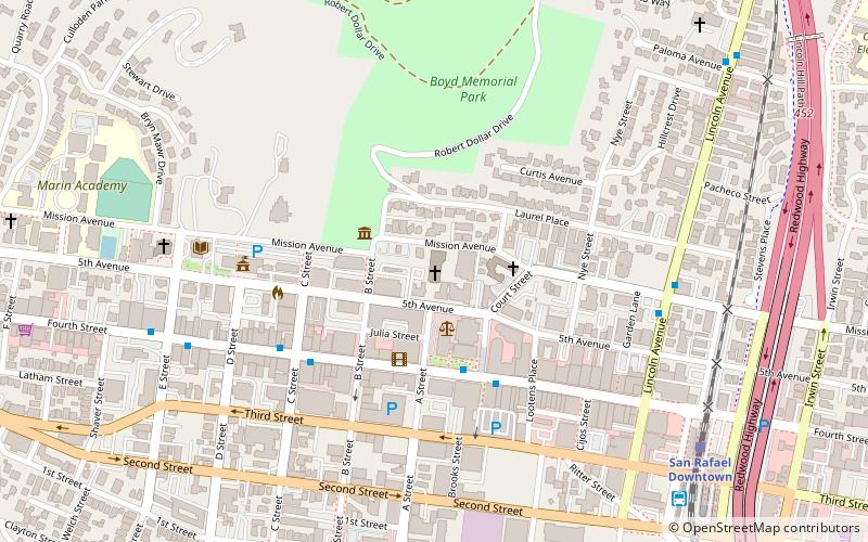 Mission San Rafael Arcángel location map