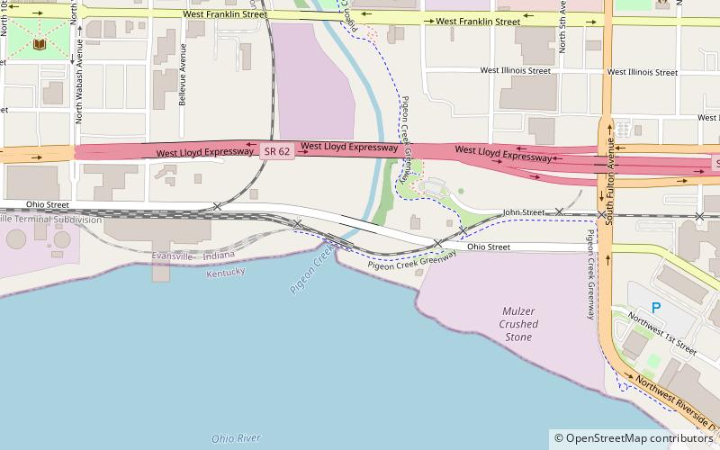 Ohio Street Bridge location map