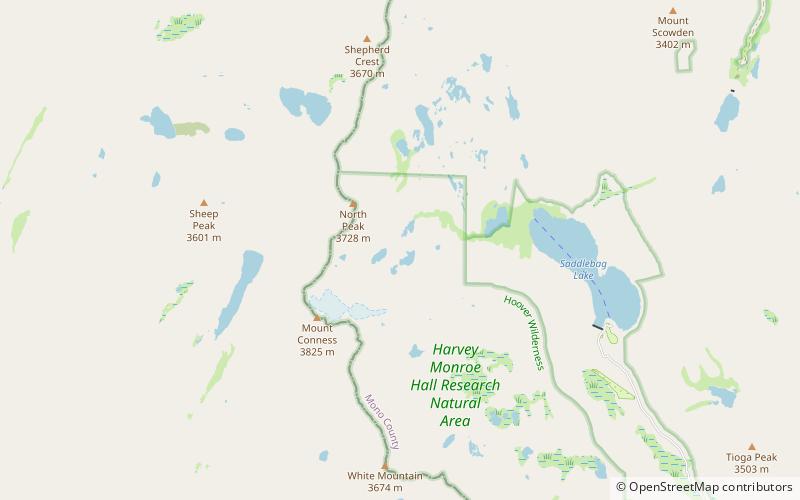 Conness Lakes location map