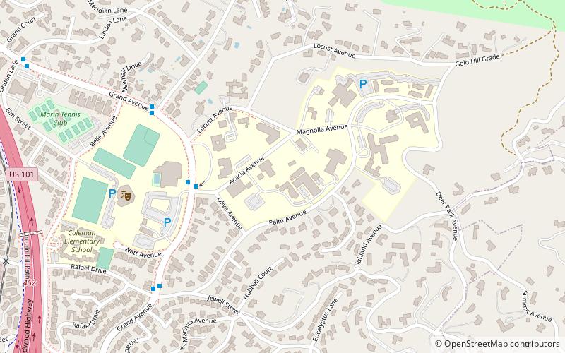 Dominican University of California location map