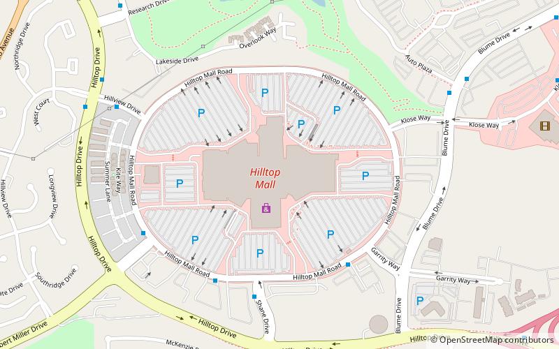 Hilltop Mall location map