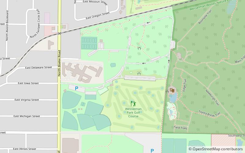wesselman park evansville location map